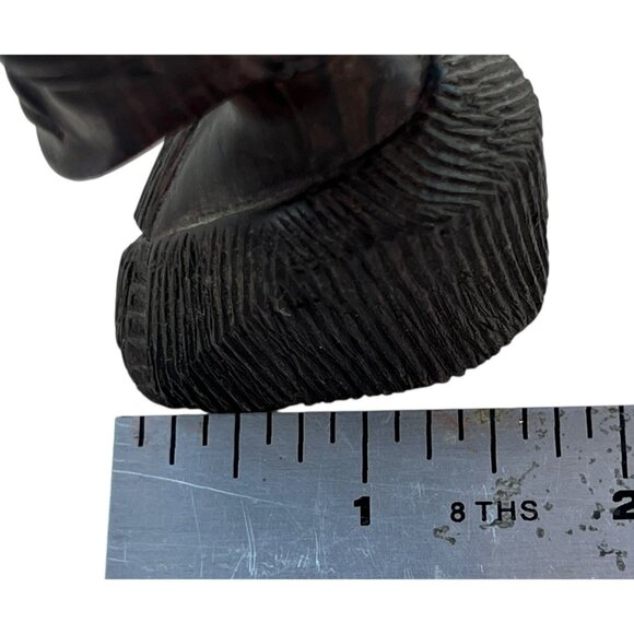 Hand-Carved African ironwood Bust Sculpture 4" T Art gift - Picture 8 of 10